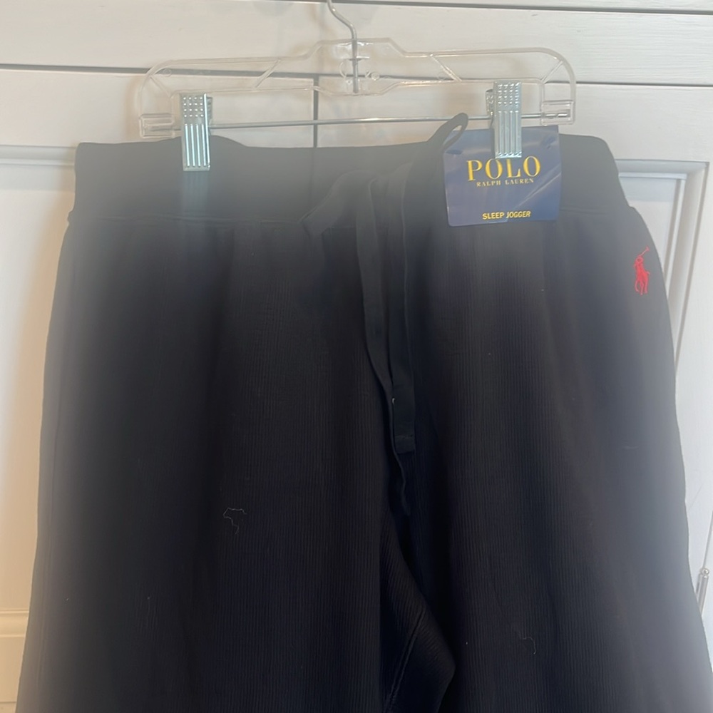 Polo Ralph Lauren Black Sweatpants with Red Emblem - Picture 3 of 4